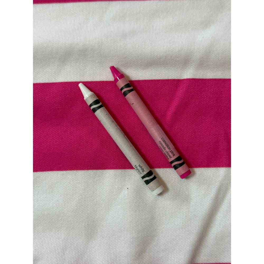 Columbia Hawkins Cliff Striped Sweatshirt Womens Medium Pink White XL4884 NEW - Picture 9 of 9